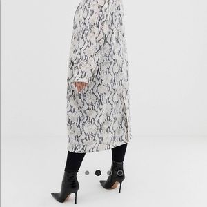 Size 24 Plus Size Snake Print Duster; ASOS Curve